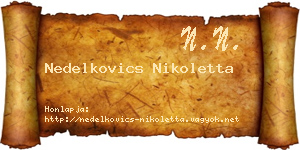 Nedelkovics Nikoletta névjegykártya