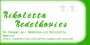 nikoletta nedelkovics business card